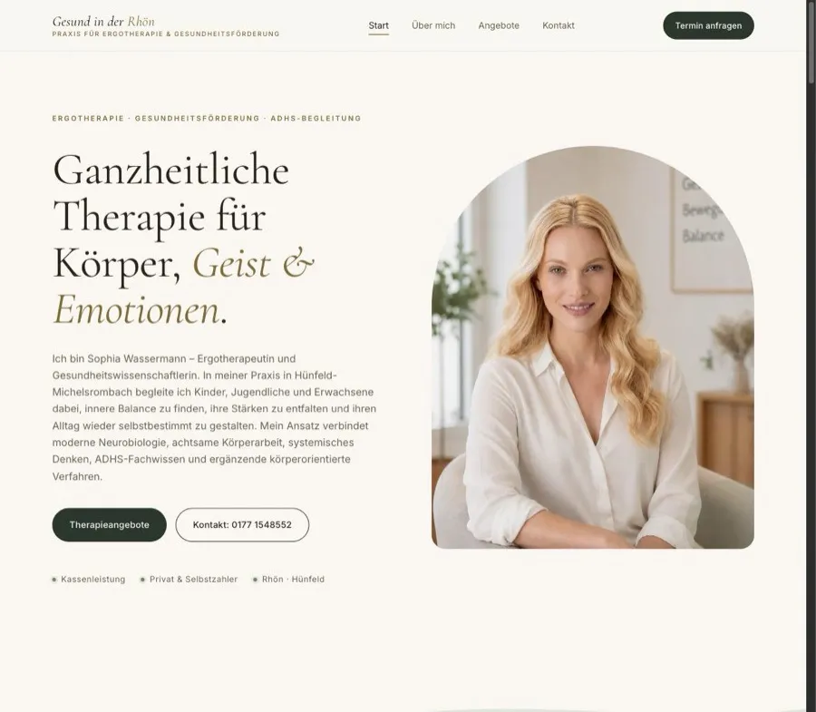 Website-Referenz: Gesund in der Rhön